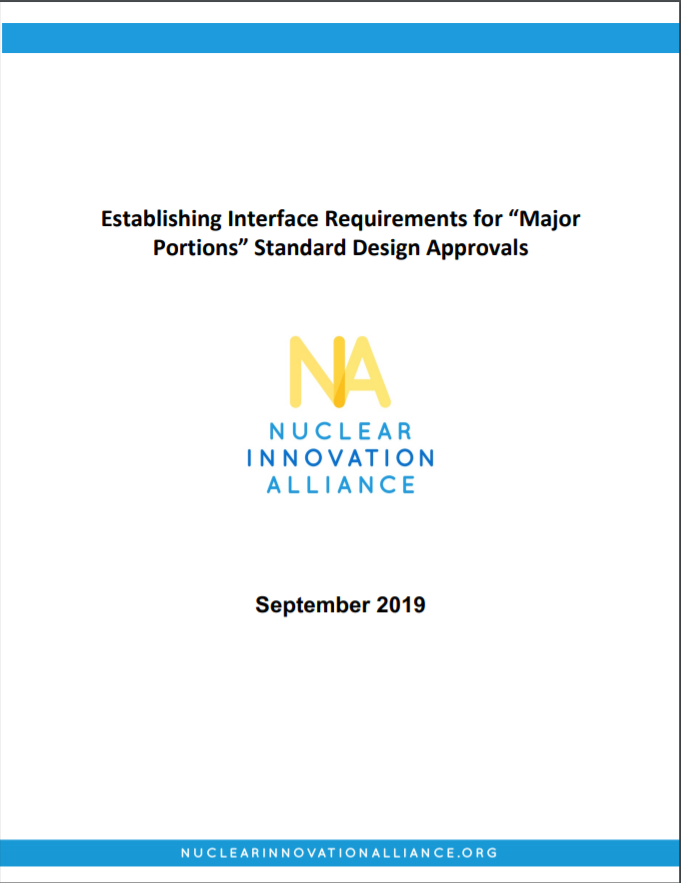 Establishing Interface Requirements for "Major Portions" Standard Design Approval